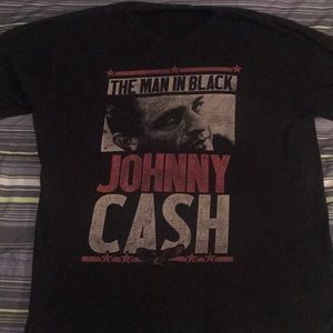 Man in black tee shirt